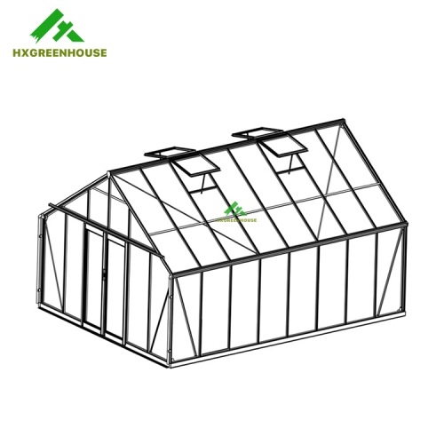 EXTRA STRONG glass greenhouse 16X12FT HX98148