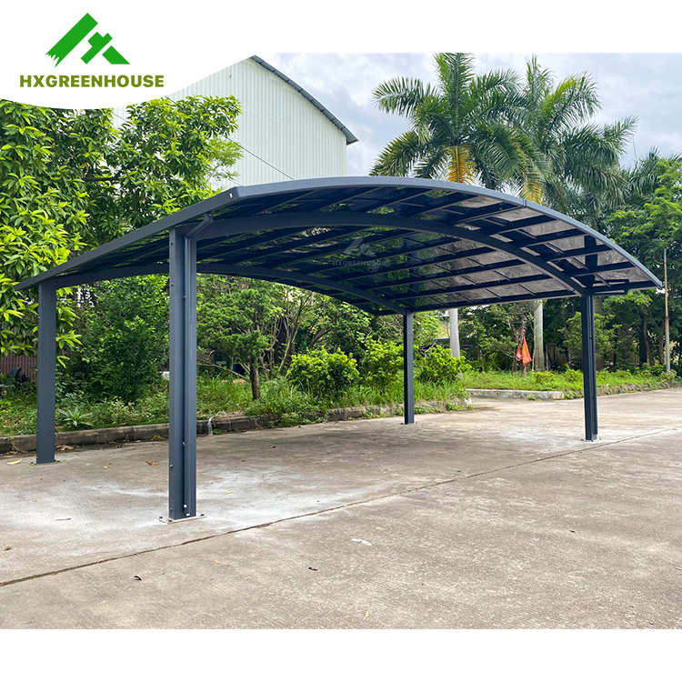 Carport de aluminio de policarbonato sólido sombra de sol al aire libre