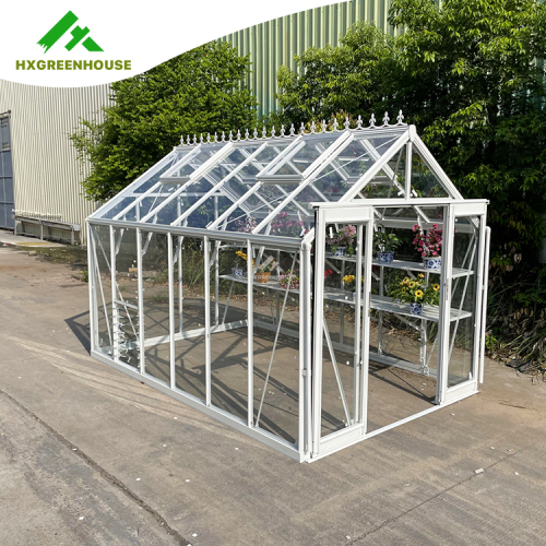 EXTRA STRONG glass greenhouse 12x8FT HX98126