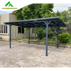 Single hollow PC carport HX-PF63007