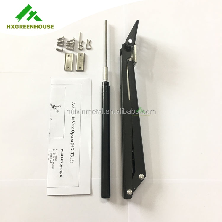Single spring Black powder coated Steel automatic window opener