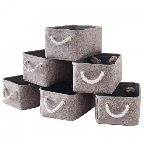 Grey Fabric Storage basket （12L x 8W x 5H）
