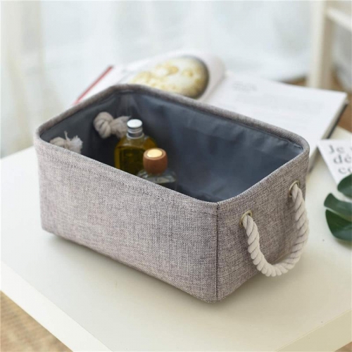 TheWarmHome Small Storage Baskets for Organizing,Storage Baskets for  Shelves,Small Fabric Storage Bins W/Handles For Closet Nursery Toy  Decorative