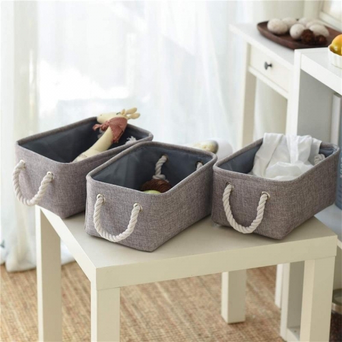 TheWarmHome Small Storage Baskets for Organizing,Storage Baskets for  Shelves,Small Fabric Storage Bins W/Handles For Closet Nursery Toy  Decorative