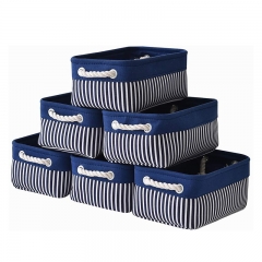 Blue Strips storage basket