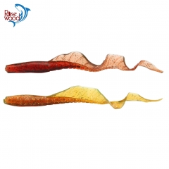 10 pcs 2 Colors Swimming Tail Soft Lure 13cm 4g Rubber Worm Grub Fishing Lure For Seawater And Freshwater