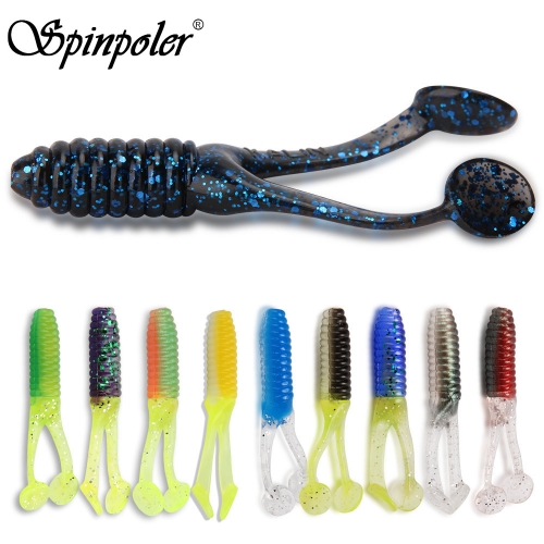 Spinpoler Swimming Double Paddle Tail Soft Baits Swimbaits Soft Fishing Lures