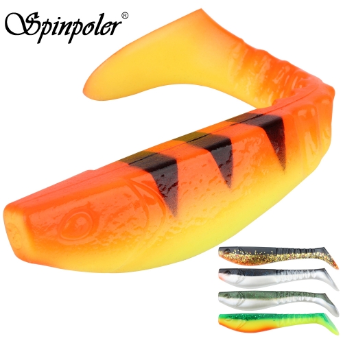 Spinpoler 5" Soft Swimbait Shad Bait Bass Soft Fishing Lure for Largemouth, Redfish, Sea Trout, Bluefish