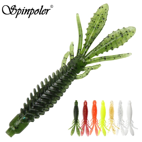 Spinpoler 70mm 2g Soft Fishing Lure TPR Shrimp Fishing Baits Fishy Smell With Salt
