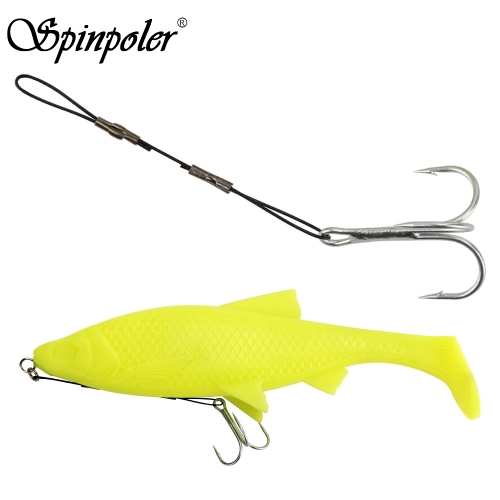 Spinpoler Fishing Hook Rig Stinger #6 #1 #10 #20 Fishhook Connector Gabarito Hook Água Doce Saltwater Para Bass Pike 5 unidades/pacote
