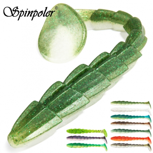 Spinpoler Breaker Swimbait Stick Inseto Worm Paddle Tail Isca de pesca macia 7cm 9cm 11cm Salgado Shad Bait Bass Pike For Bass Pike Trout Zander