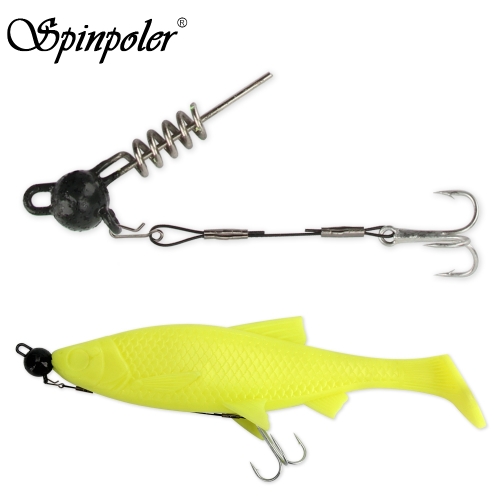 Spinpoler Screwball Jig Head Rig Rig Stinger 7g 10g 15g 20g 25g 30g 50g Use para iscas macias Pike Bass Perch Trout Fishing Tackle