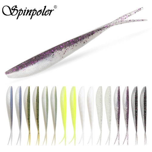 Spinpoler Soft Swimbait Fishing Lures Jerk Shad Minnow Drop Shot Lure Bass Bait Shad Bait 2 3 4 for Bass Trout Pike Walleye