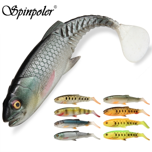 Spinpoler The Predator ソフトスイムベイト 65mm85mm105mm120mm 人食い餌 人工ソフトフィッシングルアー シリコンシャッドワームバス