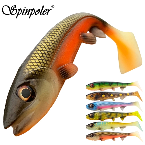 Spinpoler 14cm18cm Shad Pike Lure Swimbait Square Tail For Pike Perch Catfish Zander Soft Artificial Bait Big Game Fishing Gear