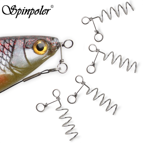 Spinpoler 钓鱼配件浅色螺丝索橡胶连接软尾巴钓鱼用针状螺丝 20pcsPack