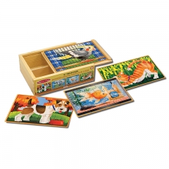Melissa N Doug Wooden Jigsaw Puzzles in a Box (Pets)