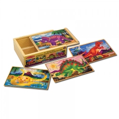 Melissa N Doug Wooden Jigsaw Puzzles in a Box (Dinosaur)