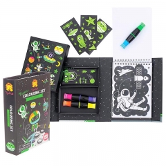Tiger Tribe Neon Colouring Set (Outer Space)