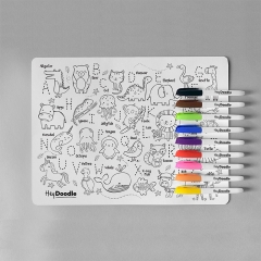 HeyDoodle Reusable Colouring Silicone Mat (ABC Into The Wild)