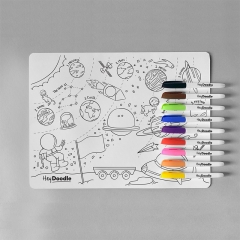 HeyDoodle Reusable Colouring Silicone Mat (Outer Space)