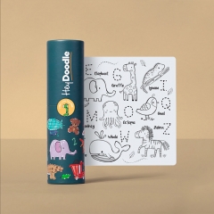 HeyDoodle Reusable Colouring Silicone Mini Mat (ABC Into The Wild)