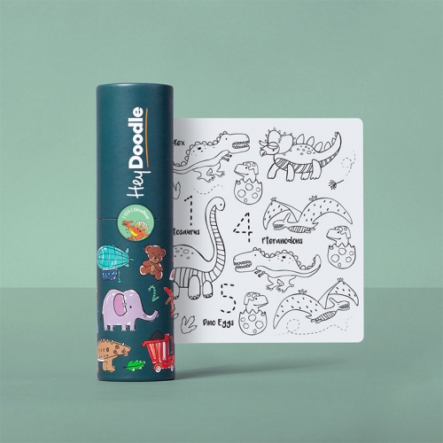 HeyDoodle Reusable Colouring Silicone Mini Mat (123 DinoRoar)