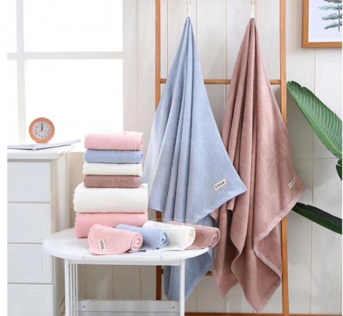 Z.C-Home 6-Pieces Towel Set (Color can be choisen : Blue, Pink , White,Brown,2 x Bath Towels, 2 x Face Towels, 2 x Hand towels