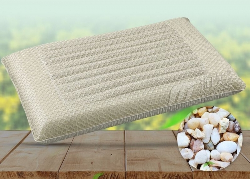 Medical Stone pillow, Maifan Stone for Sleeping,41x65cm, 100% cotton pillowcase, Filled With Maifan Stone and Kapok.