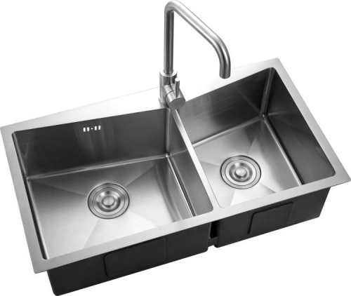 hand made stainless steel single bowl kitchen sink