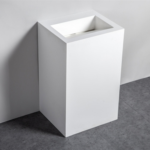 Modern Acrylic Solid Surface Sanitary Ware Pedestal Basin