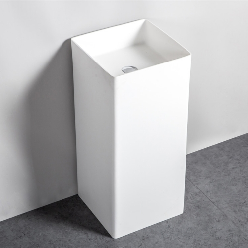 Free Standing Pedestal sink Solid Surface Wash Basin