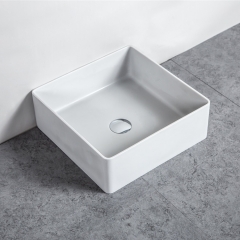 Square shape countertop solid surface hand wash basin bathroom stone countertop sinks