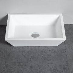 Artificial Stone Wall Hung Square Toilet Sink Art Basin