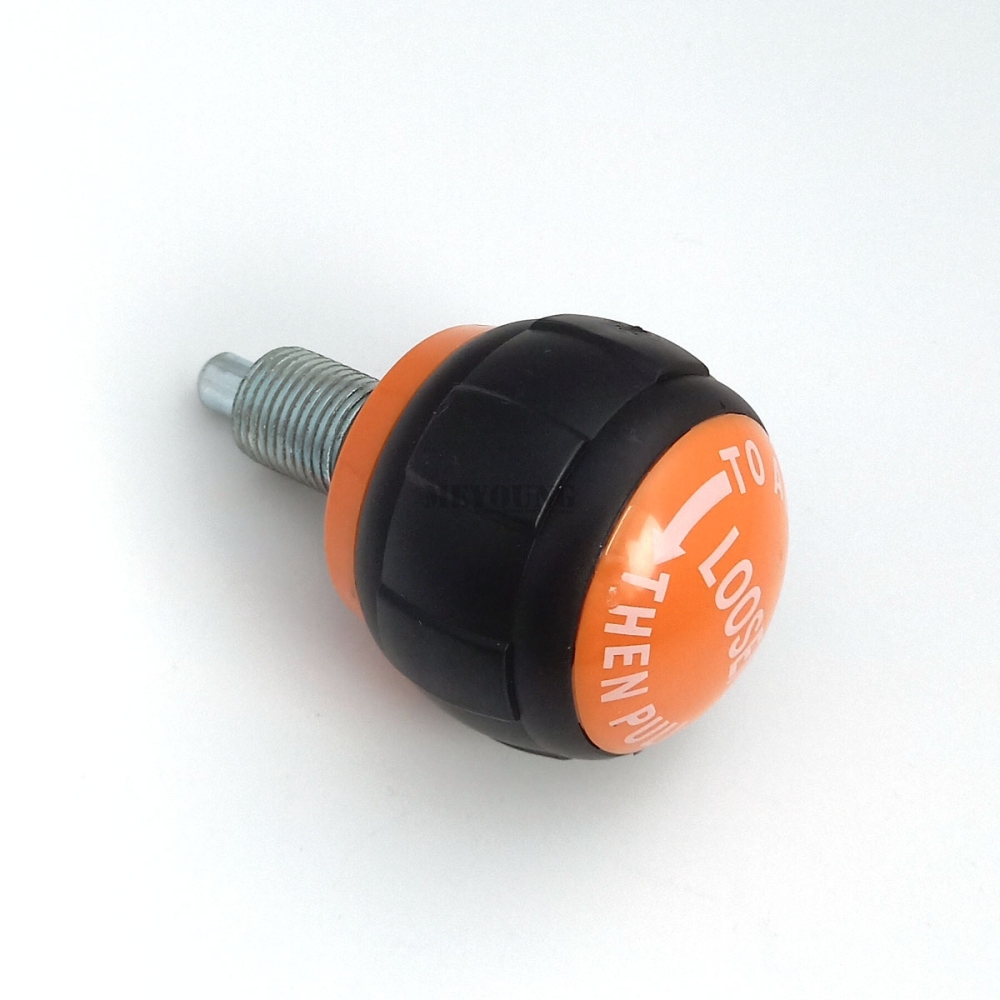 M16*1.5 thread Spin Upright Bike Round Orange Pop Pull pin Knob #7688-O