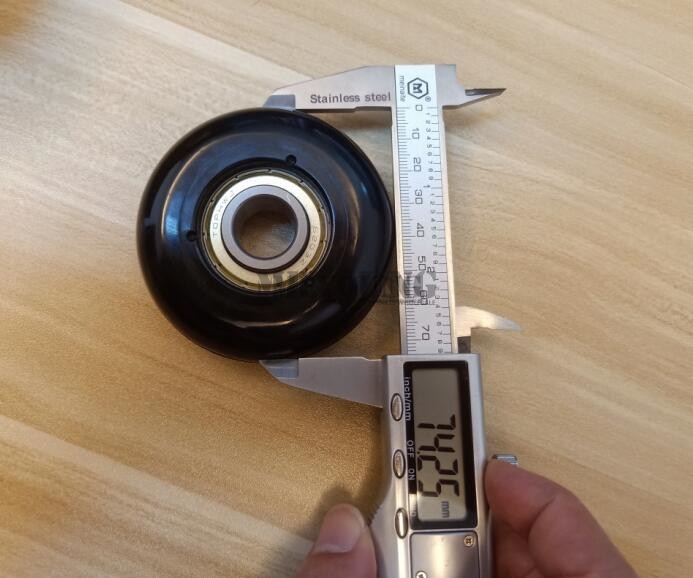 Elliptical PU Ramp Wheel-Φ75*d17*23.55H  #7679