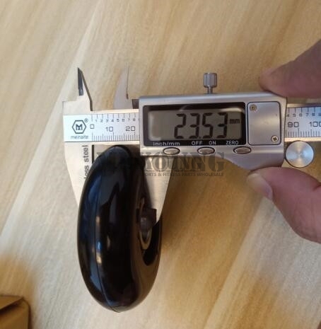 Elliptical PU Ramp Wheel-Φ75*d17*23.55H  #7679