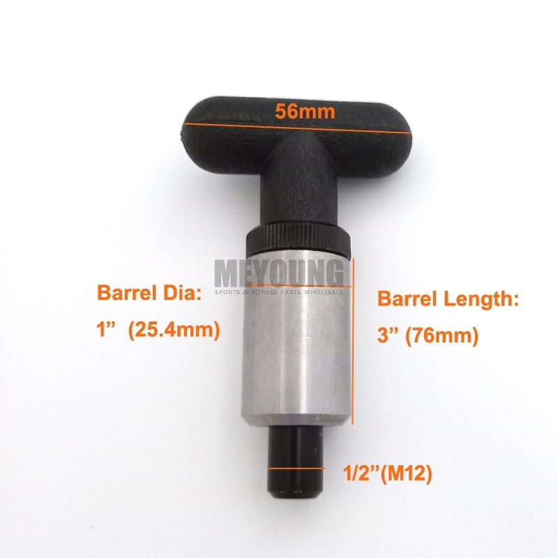 1/2" Diameter With 3/4"-16 Fine Thread 3" Barrel Spring Loaded Release Pop Pin 6887