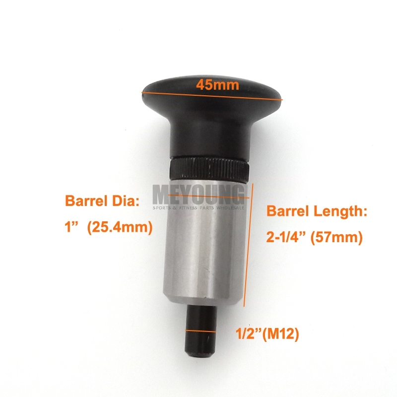 1/2" Diameter With 3/4"-10 Coarse Thread 2-1/4" Barrel Spring Loaded Release Pop Pin 6886