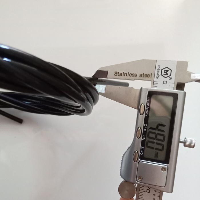 7*19 Black PU Coated 4.76mm Gym Cable Wire By Meter 5051