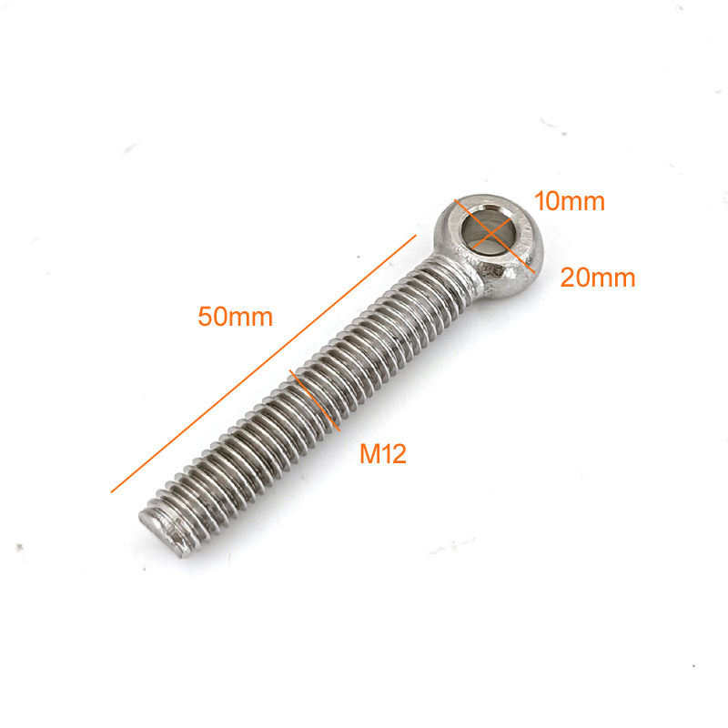 M12 Steel Link Eyelet For Gym Cable Wire Stoper Assembly Attachment 6947-C