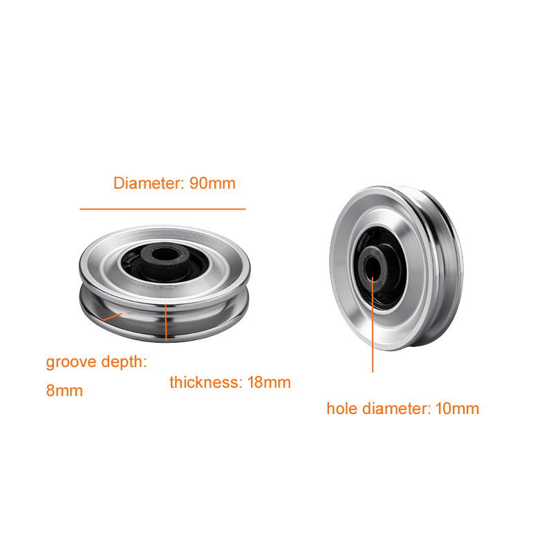 Aluminum  Pulley Wheel- Φ90*M10 #6672