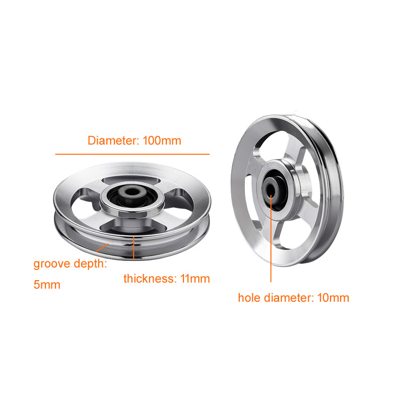 Aluminum  Pulley Wheel- Φ100*M10 #6671