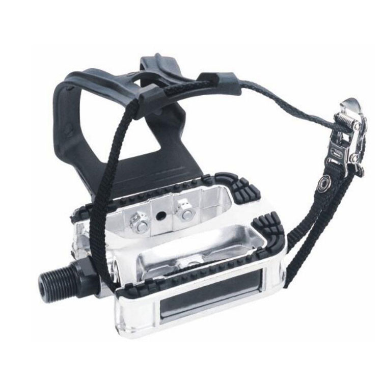 Aluminum Body Spin Bike Pedals With Toe Straps JD-304