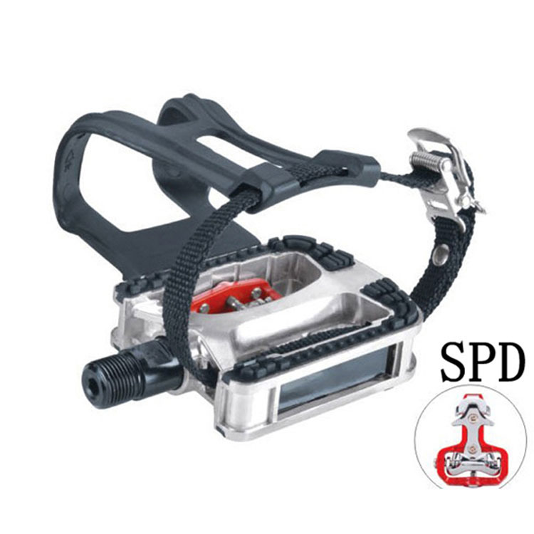 Commercial Indoor Spinning Bike Pedal with Toe Clips SPD Cleats JD-304V (9/16",5/8",M18,M20)
