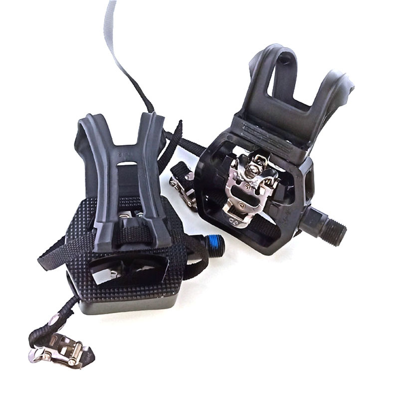 Commercial Sealed Bearing Spinning Bike Pedals with Toe Clips SPD Cleats JD-037V