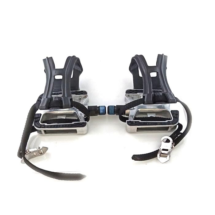 Aluminum Body Spin Bike Pedals With Toe Straps JD-304