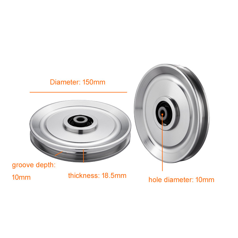 Aluminum  Pulley Wheel- Φ150*M10 #4004