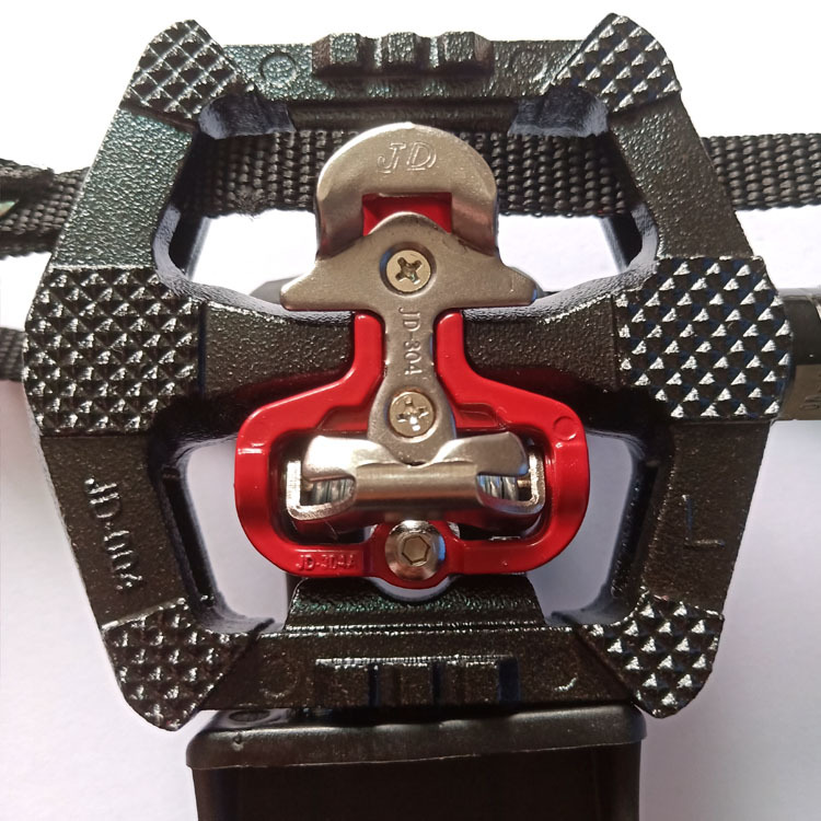 Aluminum Spining Bike Pedals With SPD Toe Clip Straps JD-004V