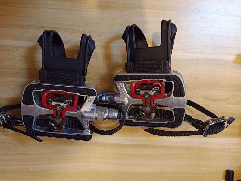 Commercial Indoor Spinning Bike Pedal with Toe Clips SPD Cleats JD-304V (9/16",5/8",M18,M20)